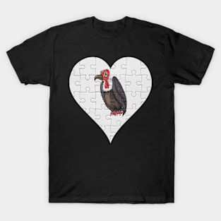 Jigsaw  Vulture Heart Design - Birds Vulture T-Shirt